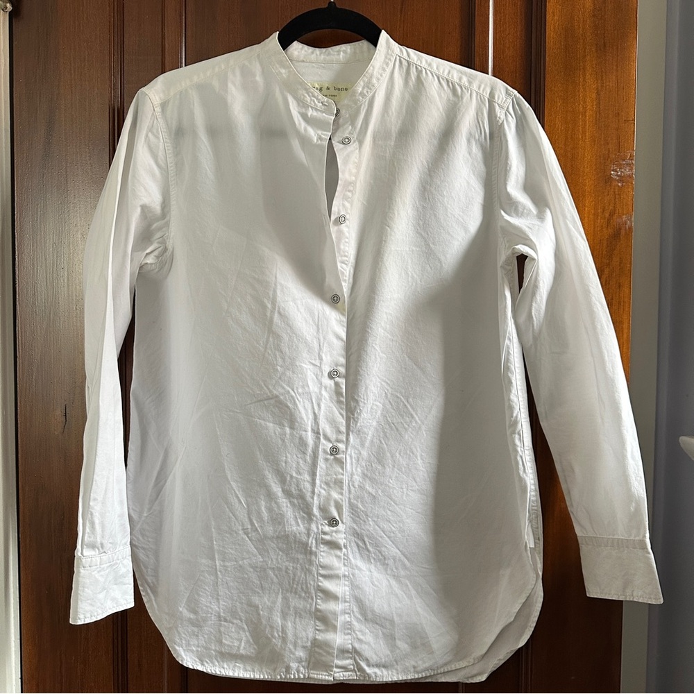 rag & bone White Button Down Shirt